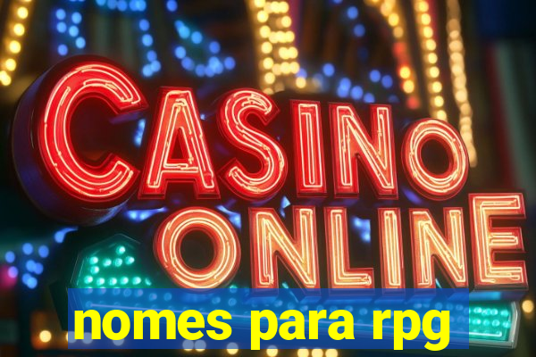 nomes para rpg